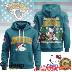 Jacksonville Jaguars Official NFL Hello Kitty Christmas 3D Hoodie