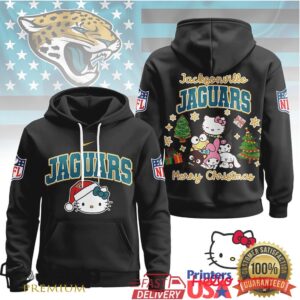 Jacksonville Jaguars Official NFL Hello Kitty Christmas 3D Hoodie