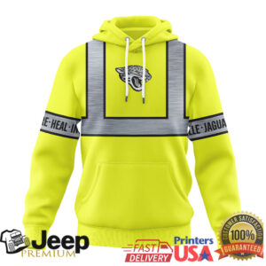 Jacksonville Jaguars Official NFL Nurse Safety Hi Vis Hoodie