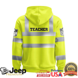 Jacksonville Jaguars Official NFL Teacher Safety Hi Vis Hoodie