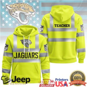 Jacksonville Jaguars Official NFL Teacher Safety Hi Vis Hoodie