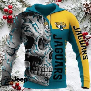 Jacksonville Jaguars Skull Fury NFL Hoodie
