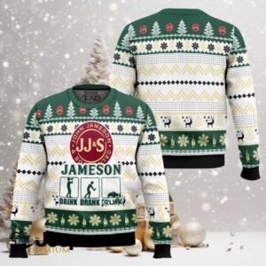 Jameson Drink Drank Drunk Ugly Christmas Sweater