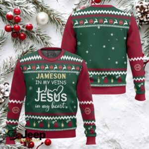 Jameson In My Vein Ugly Christmas Sweater