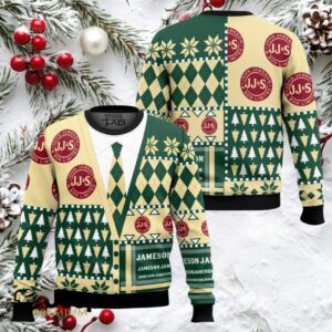 Jameson Suit And Tie Ugly Christmas Sweater Jameson Suit And Tie Ugly Christmas Sweater