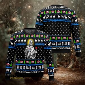 Jesus With Coors Light Ugly Christmas Sweater
