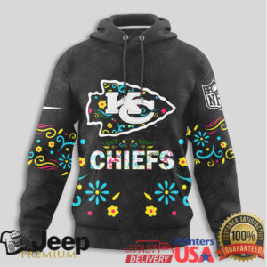 Kansas City Chiefs Official NFL Dia de los Muertos Limited Editions Hoodie