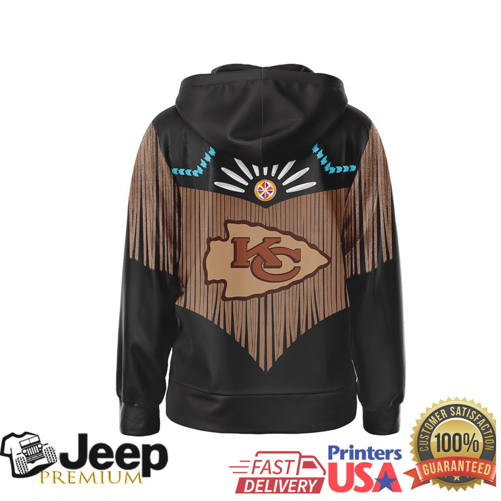 Kansas City Chiefs Official NFL Native American Pattern 3D Zip Hoodie Kansas City Chiefs Official NFL Native American Pattern 3D Zip Hoodie