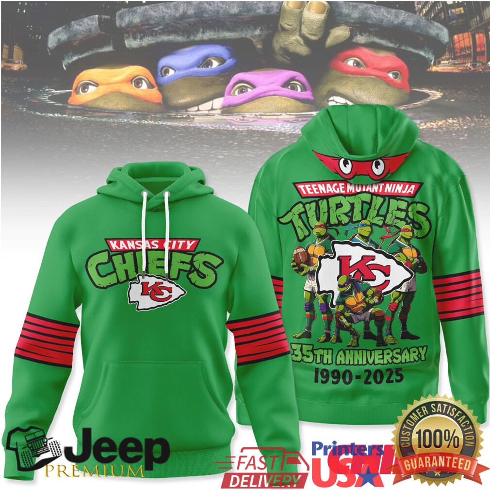Kansas City Chiefs Official NFL Teenage Mutant Ninja Turtles 35th Anniversary Hoodie Kansas City Chiefs Official NFL Teenage Mutant Ninja Turtles 35th Anniversary Hoodie