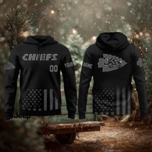 Kansas City Chiefs x Back To Black Football Hoodie Limited 2025 3D Unisex Hoodie