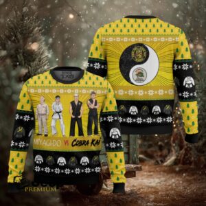 Karate Kid vs Cobra Kai Ugly Christmas Sweater