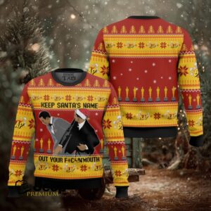 Keep Santa’s Name Out Your Mouth Smith Slaps Chris Meme Ugly Christmas Sweater