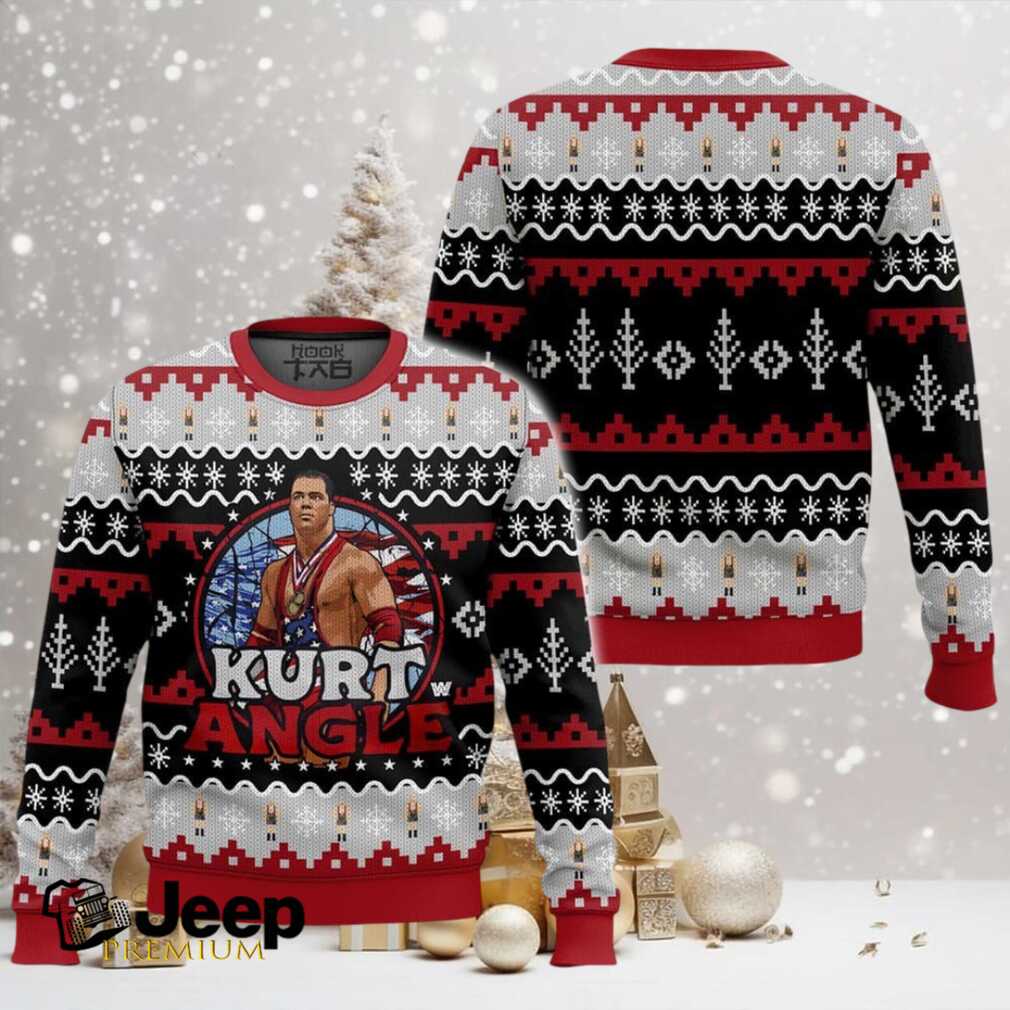 Kurt Angle WWE Ugly Christmas Sweater Kurt Angle WWE Ugly Christmas Sweater