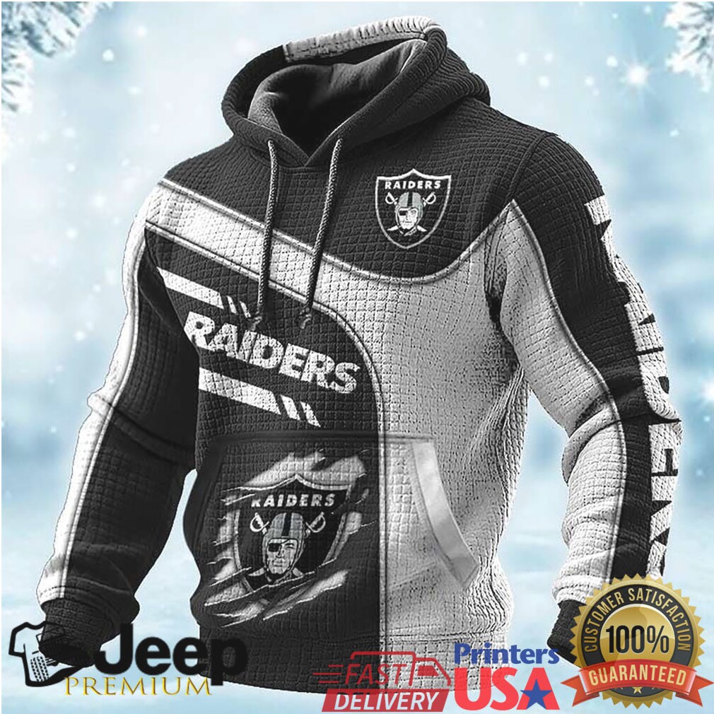 Las Vegas Raiders 3D Graphic Pullover Hoodie Las Vegas Raiders 3D Graphic Pullover Hoodie