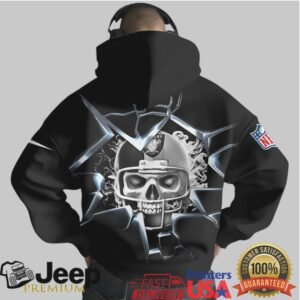 Las Vegas Raiders Official NFL Customizable Skull Hoodie