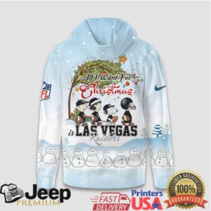 Las Vegas Raiders Official NFL Peanuts Snow Day Hoodie