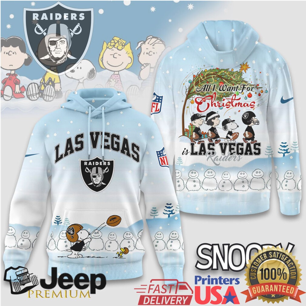 Las Vegas Raiders Official NFL Peanuts Snow Day Hoodie Las Vegas Raiders Official NFL Peanuts Snow Day Hoodie