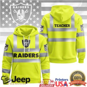 Las Vegas Raiders Official NFL Teacher Safety Hi Vis Hoodie