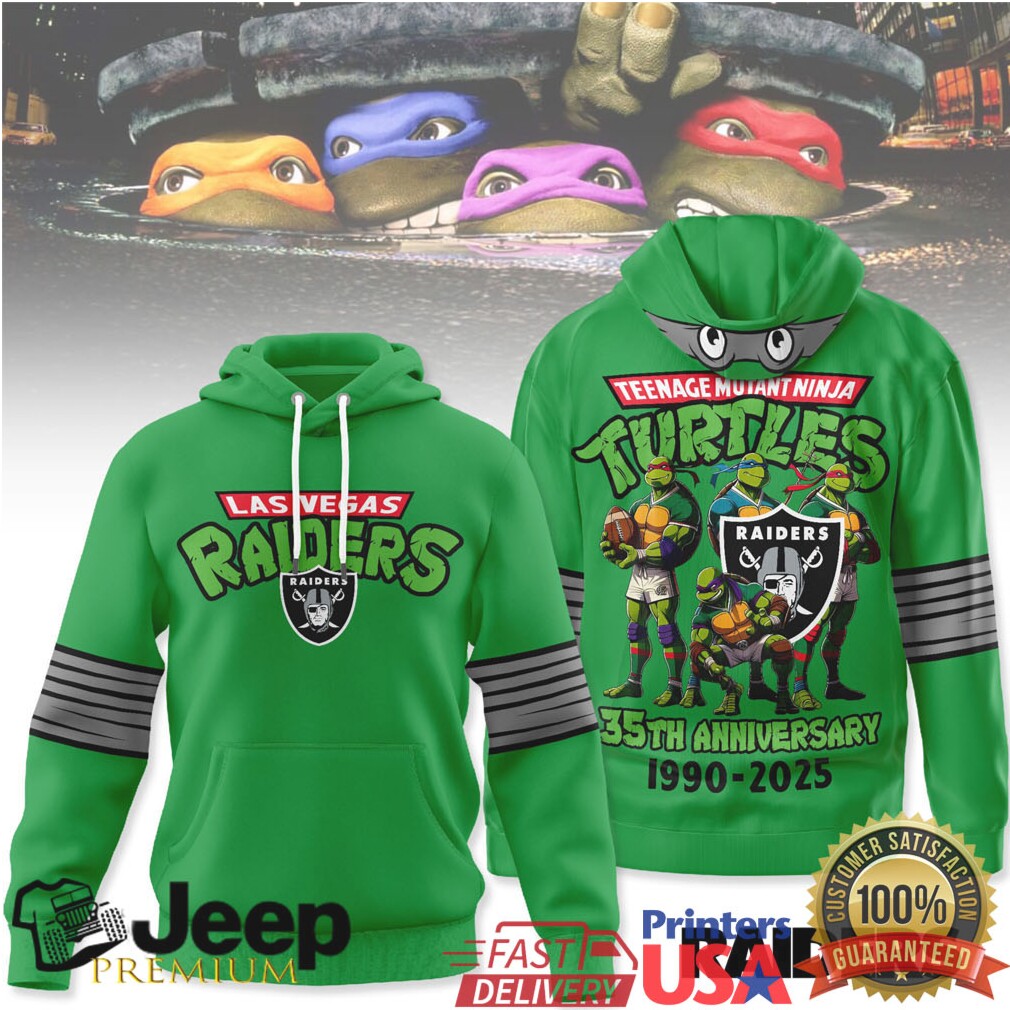 Las Vegas Raiders Official NFL Teenage Mutant Ninja Turtles 35th Anniversary Hoodie Las Vegas Raiders Official NFL Teenage Mutant Ninja Turtles 35th Anniversary Hoodie