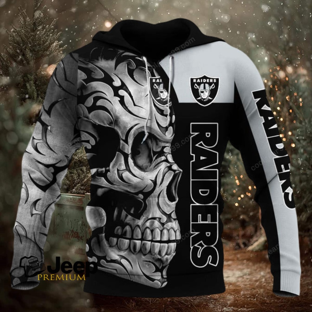 Las Vegas Raiders Skull Fury NFL Hoodie Las Vegas Raiders Skull Fury NFL Hoodie