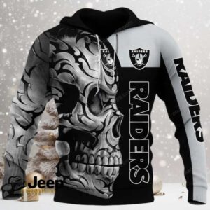 Las Vegas Raiders Skull Fury NFL Hoodie