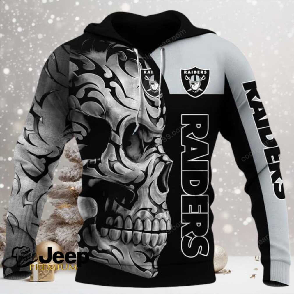 Las Vegas Raiders Skull Fury NFL Hoodie Las Vegas Raiders Skull Fury NFL Hoodie