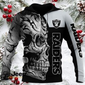 Las Vegas Raiders Skull Fury NFL Hoodie