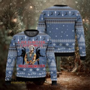 Life Is Better Listening To Bruce Springsteen Ugly Christmas Sweater