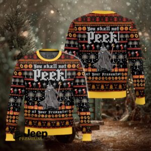 Lord Of The Ring, You Shall Not Peek At Your Presents Ugly Christmas Sweater