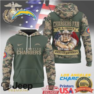 Los Angeles Chargers Official NFL Marine Veteran Hoodie