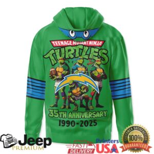 Los Angeles Chargers Official NFL Teenage Mutant Ninja Turtles 35th Anniversary Hoodie