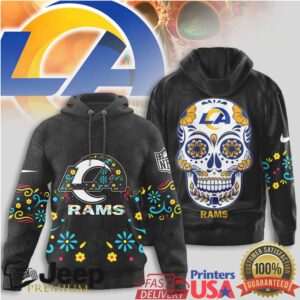 Los Angeles Rams Official NFL Dia de los Muertos Limited Editions Hoodie