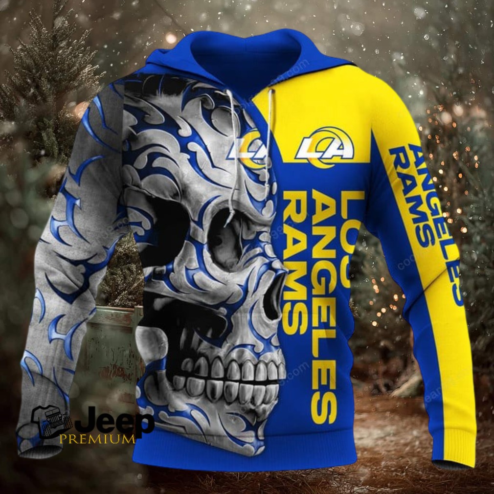 Los Angeles Rams Skull Fury NFL Hoodie Los Angeles Rams Skull Fury NFL Hoodie