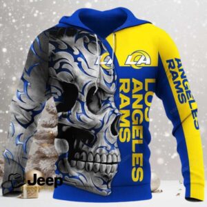 Los Angeles Rams Skull Fury NFL Hoodie