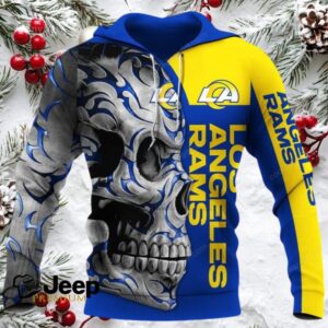 Los Angeles Rams Skull Fury NFL Hoodie