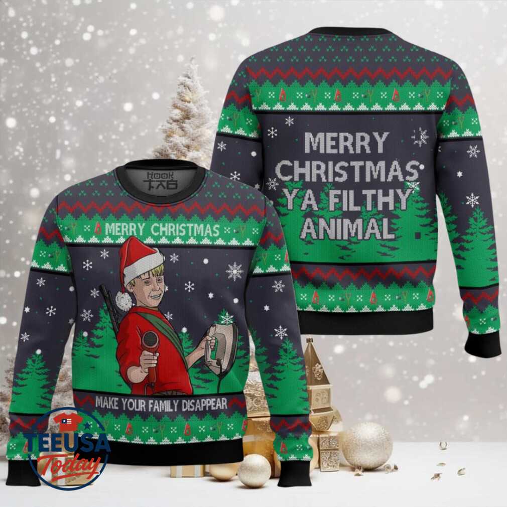 Make Your Family Disappear Home Alone Ugly Christmas Sweater Make Your Family Disappear Home Alone Ugly Christmas Sweater