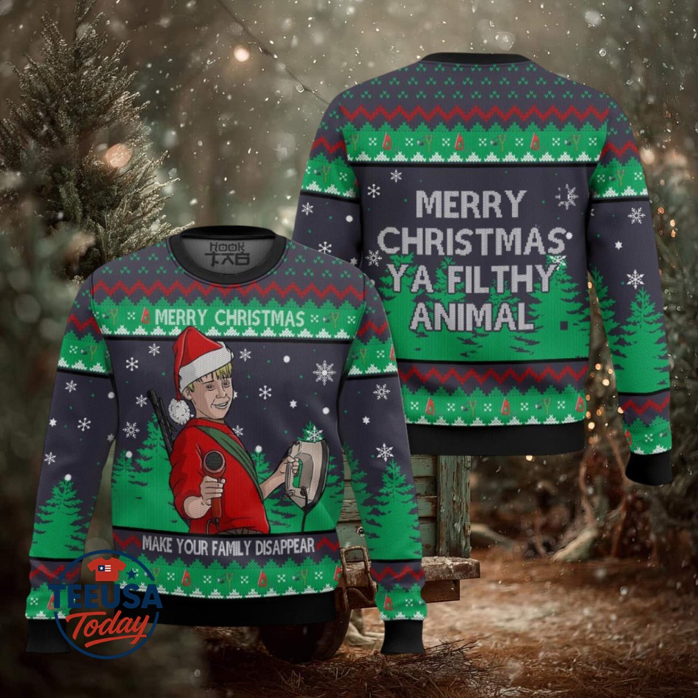 Make Your Family Disappear Home Alone Ugly Christmas Sweater Make Your Family Disappear Home Alone Ugly Christmas Sweater