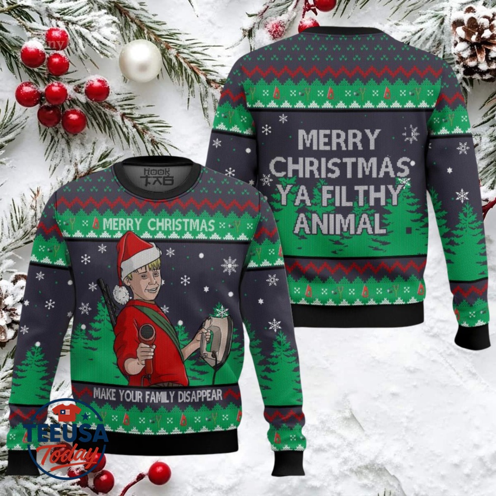 Make Your Family Disappear Home Alone Ugly Christmas Sweater Make Your Family Disappear Home Alone Ugly Christmas Sweater