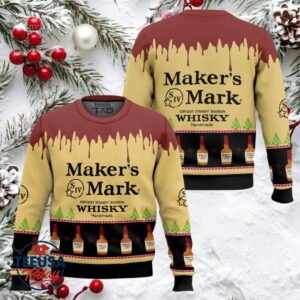 Maker’s Mark Whisky Ugly Christmas Sweater