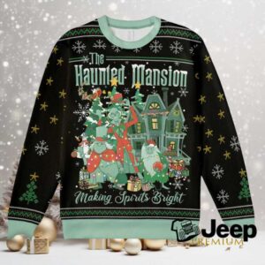 Making Spirits Bright The Haunted Mansion Ugly Christmas Sweatshirt