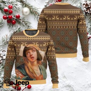 Maria Mia Wallace Pulp Fiction Ugly Christmas Sweater