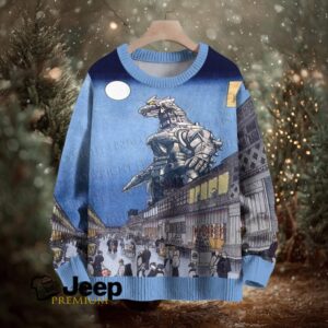 Mechagodzilla Japanese Ukiyo e Crew Neck Sweater Mechagodzilla Japanese Ukiyo e Crew Neck Sweater
