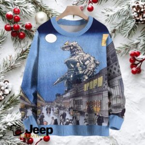 Mechagodzilla Japanese Ukiyo e Crew Neck Sweater