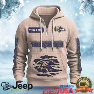 Men'sUnisex Baltimore Ravens Personalized Name & Number Pullover Hoodie