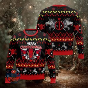 Merry Chimichanga Deadpool Ugly Christmas Sweater