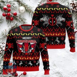 Merry Chimichanga Deadpool Ugly Christmas Sweater