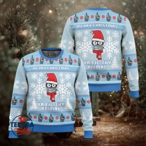 Merry Christmas Ya Fil Thy Animal Futurama Ugly Christmas Sweater