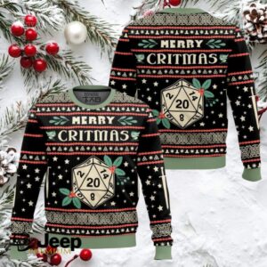 Merry Critmas Dungeons & Dragons Ugly Christmas Sweater