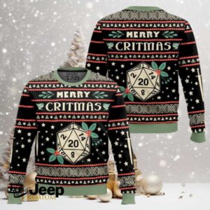 Merry Critmas Dungeons & Dragons Ugly Christmas Sweater