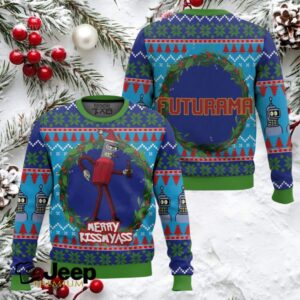 Merry Kissmyas Futurama Ugly Christmas Sweater